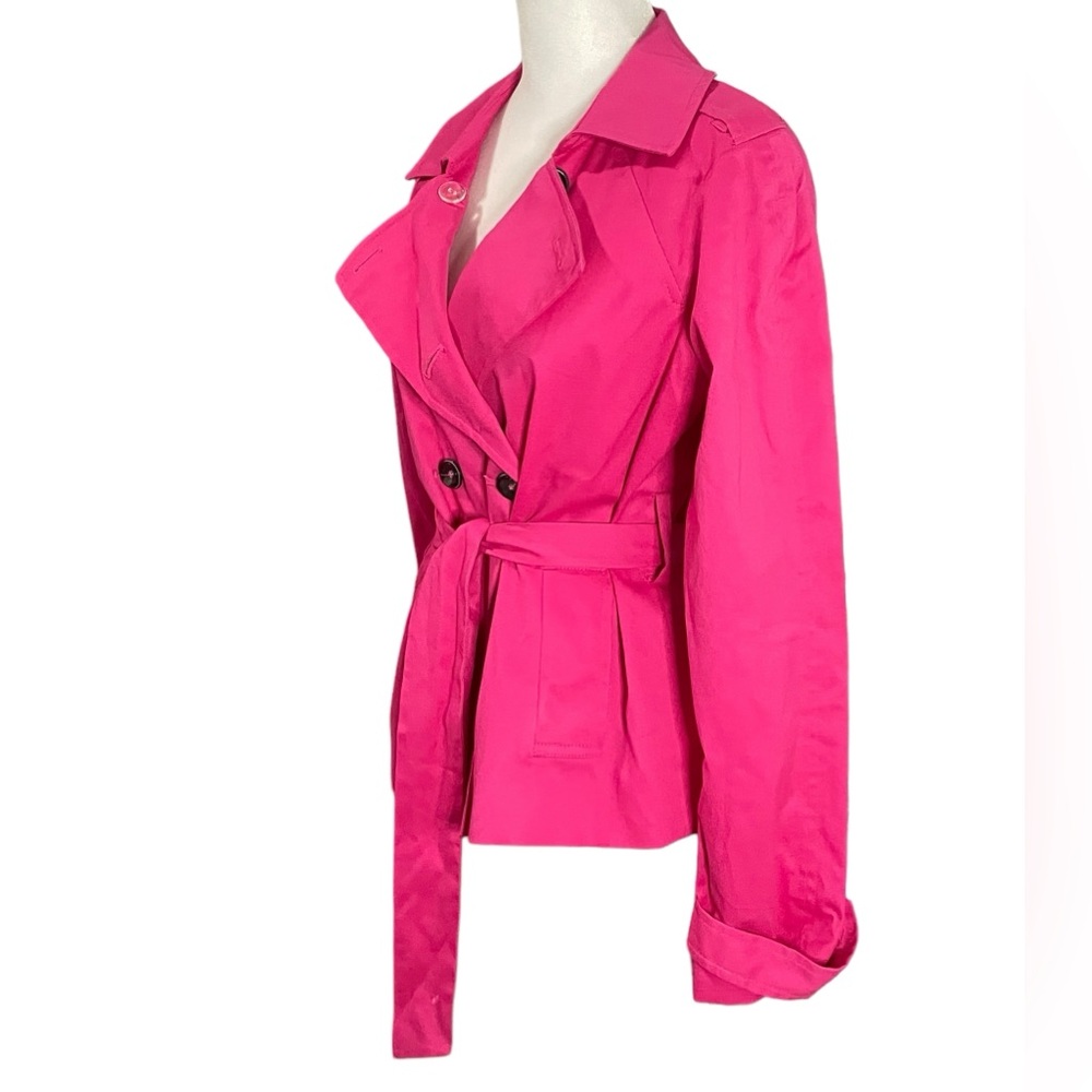 Apostrophe Small Hot Pink Double Breasted Women’s Blazer with Tie Waist - Picture 7 of 16